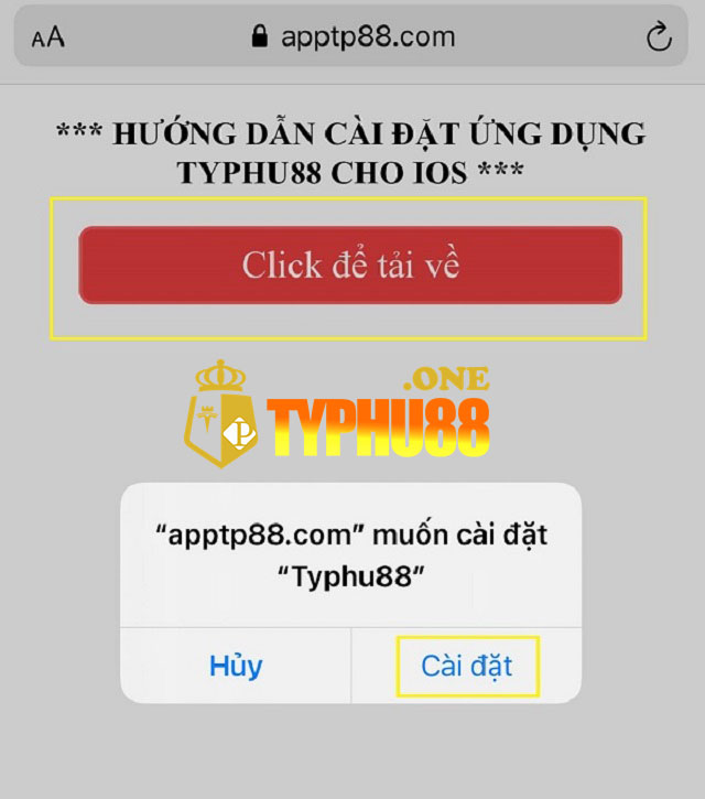 Chọn Click để tải về