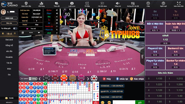 Giao diện bàn chơi tại Casino live đẳng cấp