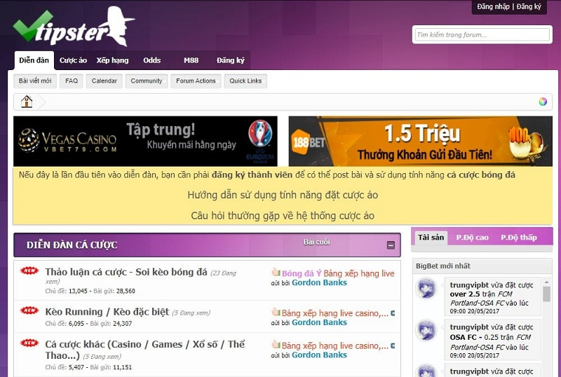 Diễn Đàn Cá Cược Chất Lượng VTIPSTER